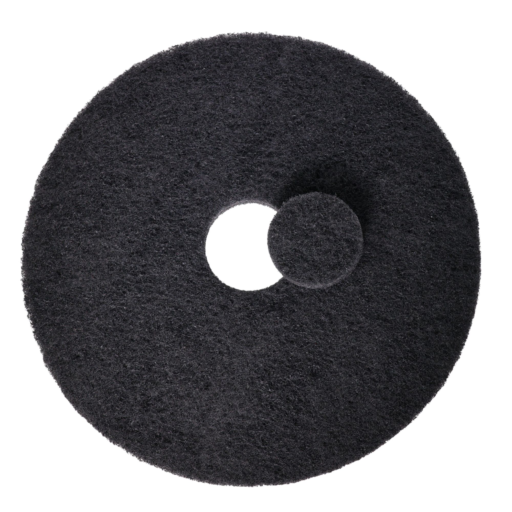 5 stk. Rengørings- og polerpads 457mm / 18" Tyk (Sort)