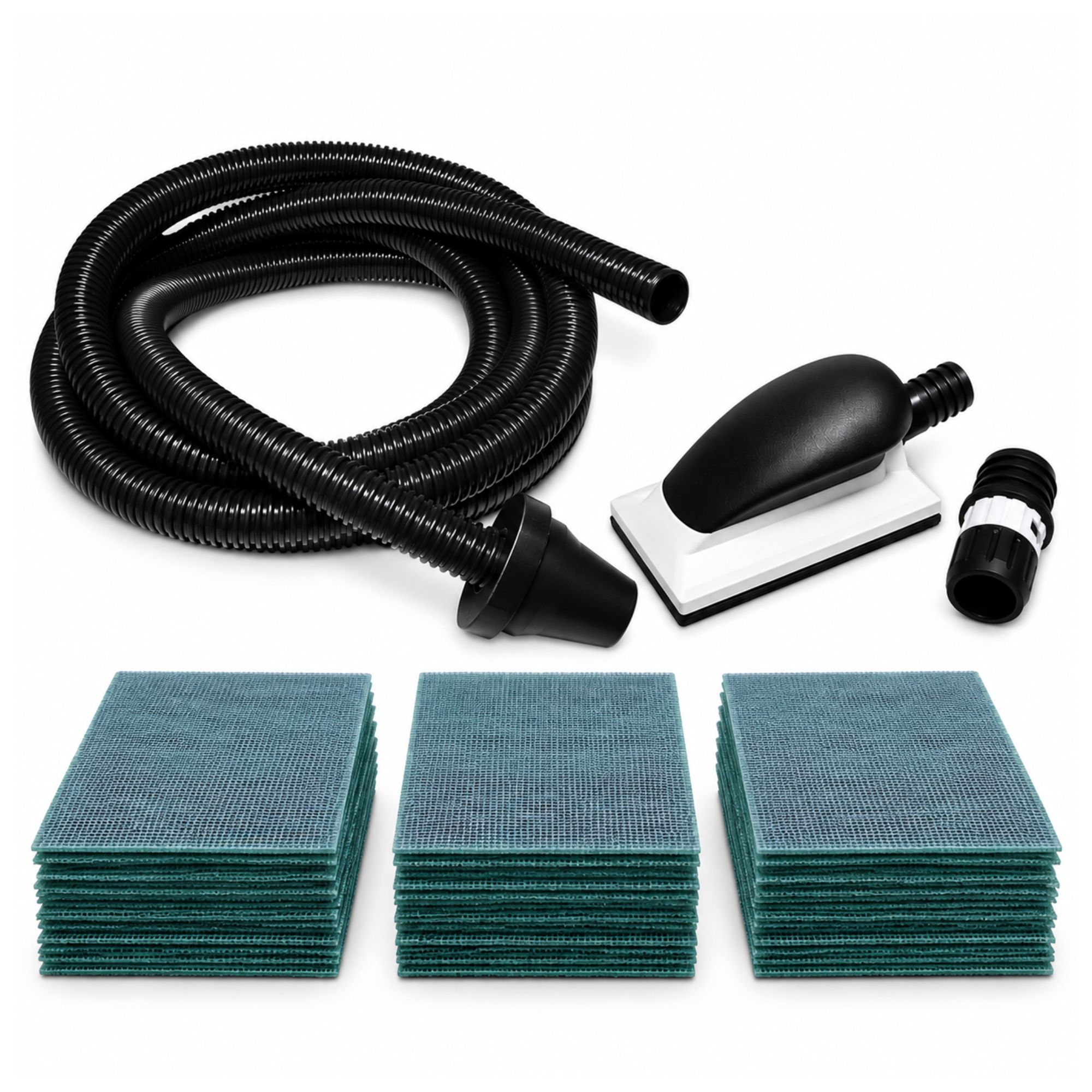 70x125mm Cool Net AO slibesæt med sug - slibeklods, 4m slange og 3x25 slibeark P80/P120/P180