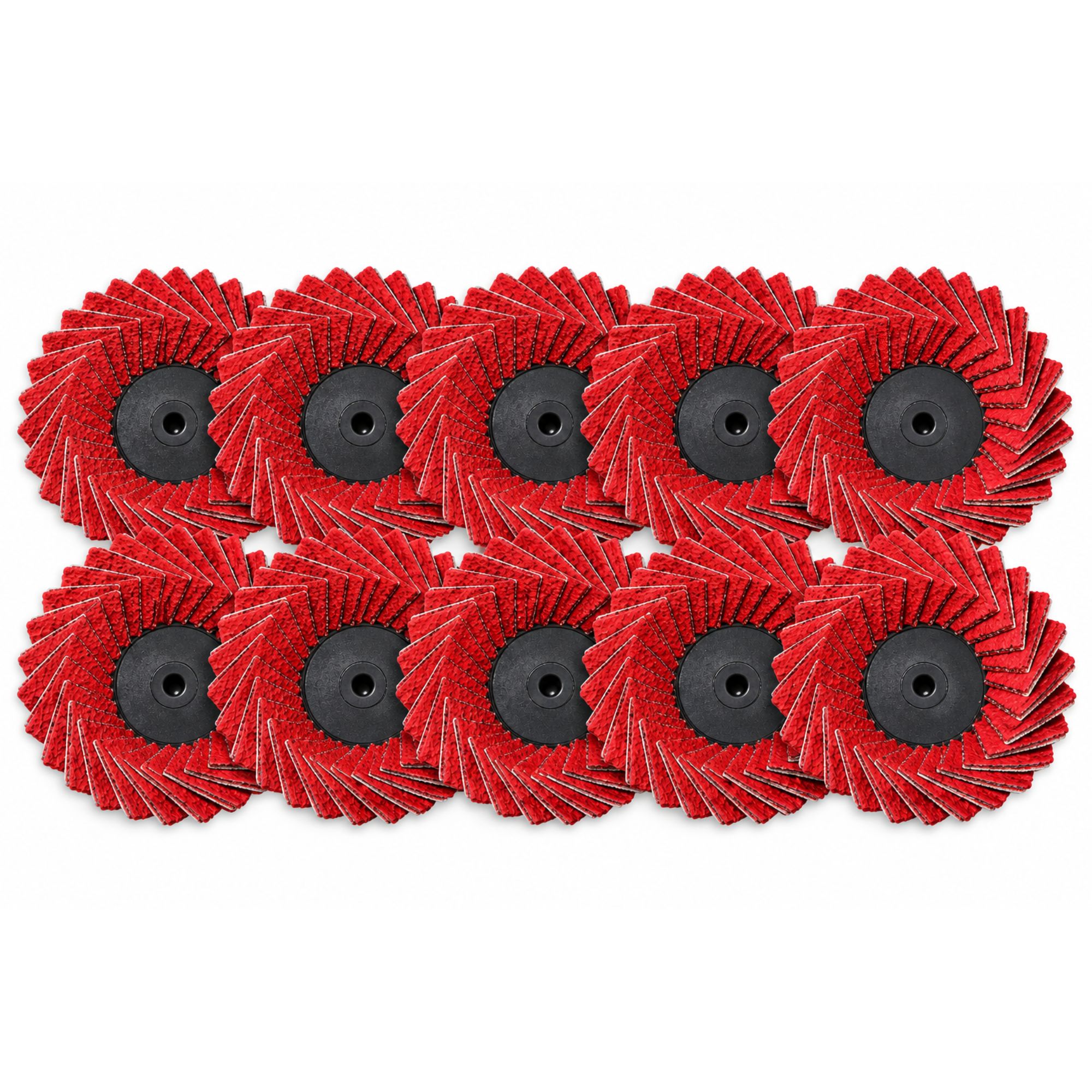 Ø50mm lamelskiver til ROLOC / Quick-Lock Type R - keramiske slibekorn (10 stk.) Korn P120
