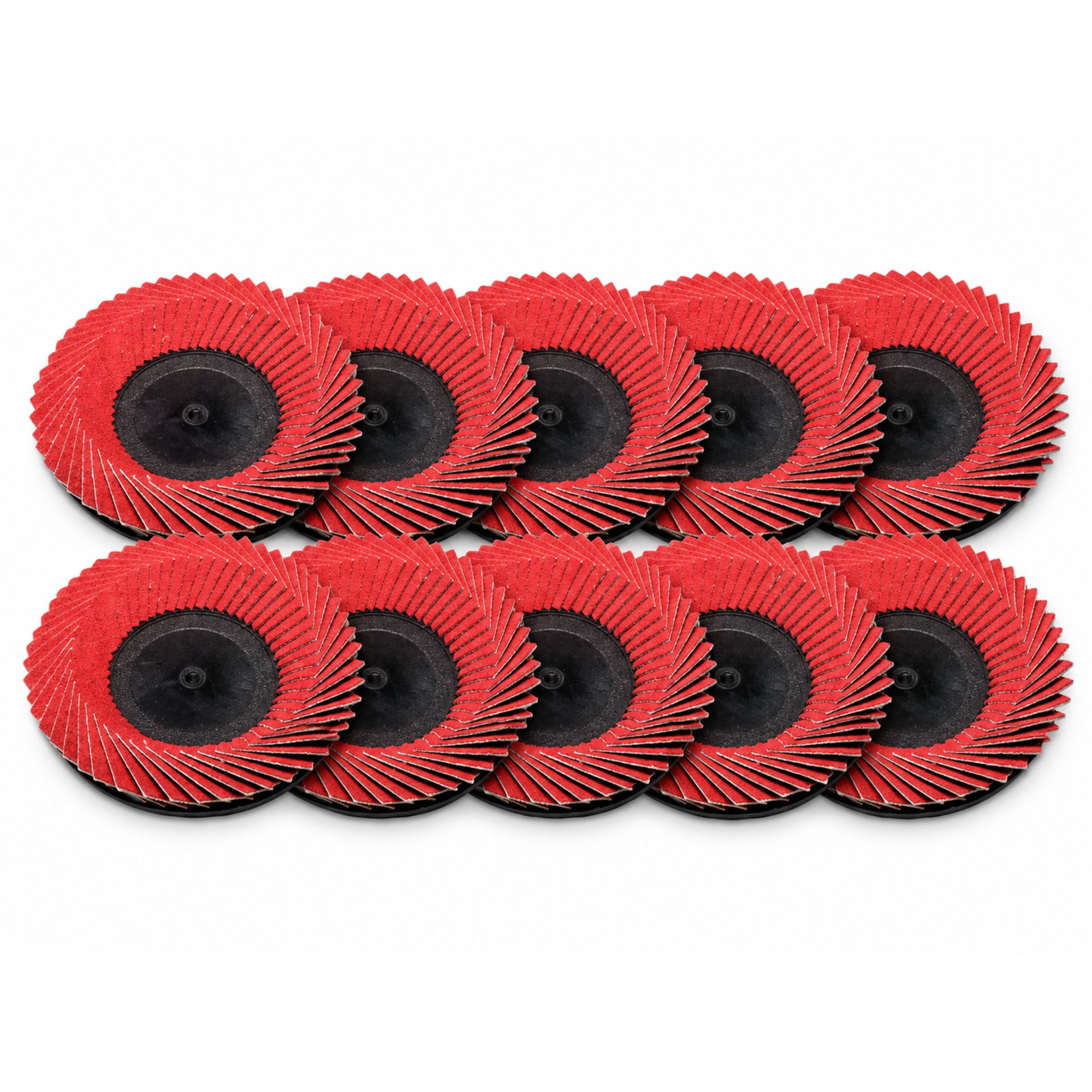 Ø75mm lamelskiver til ROLOC / Quick-Lock Type R - keramisk slibekorn - 10 stk Korn P80