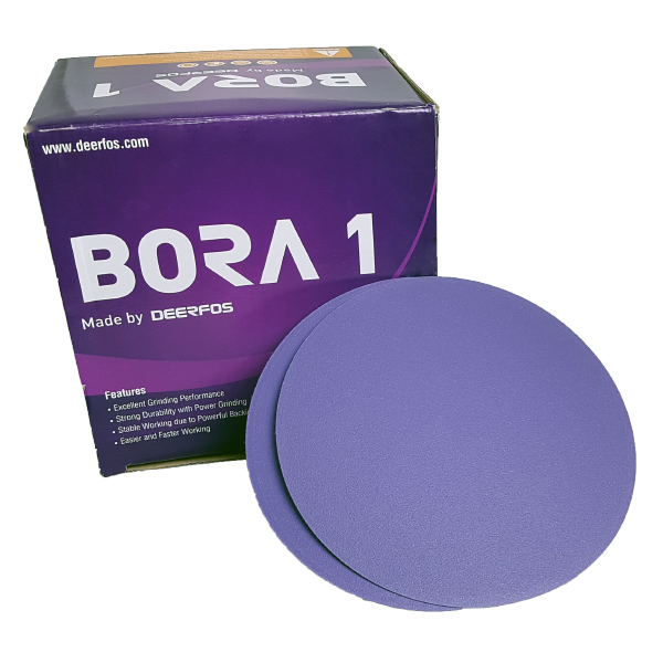 ø150mm Bora 1 keramiske sliberondeller med velcro - Uden huller Korn P40 Billede af ø150mm Bora 1 keramiske sliberondeller med velcro - Uden huller Korn P40