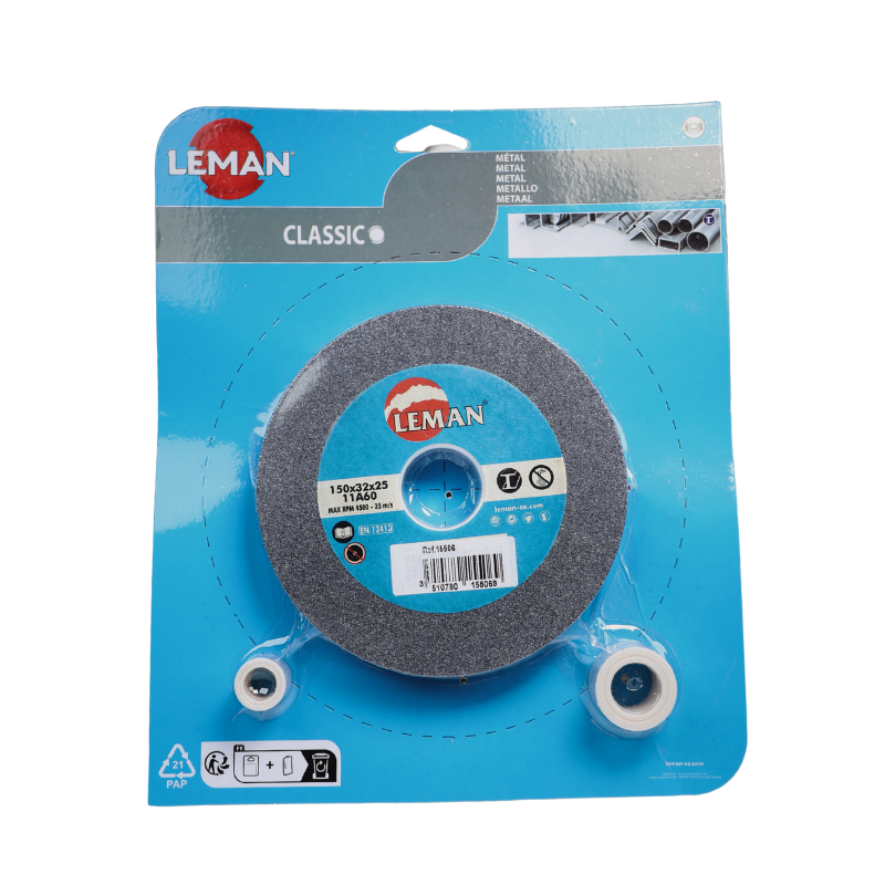 Slipestein grå for benksliper – 150 mm korn 60 bredde 25 mm