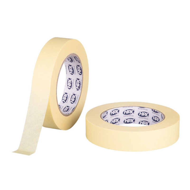 HPX afdækningstape creme op til 100 grader, 25mm x 50m
