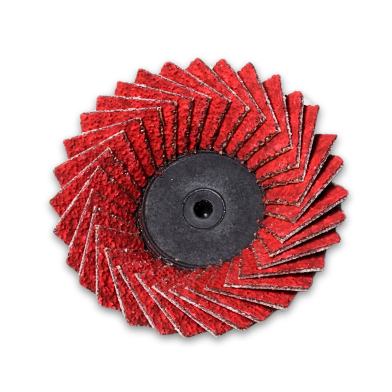Ø50mm lamelskiver til ROLOC / Quick-Lock Type R - keramiske slibekorn Korn P80