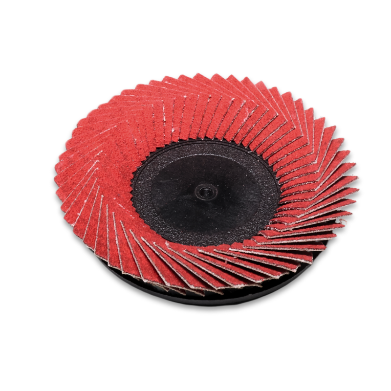 Ø75mm lamelskiver til ROLOC / Quick-Lock Type R - keramisk slibekorn Korn P120