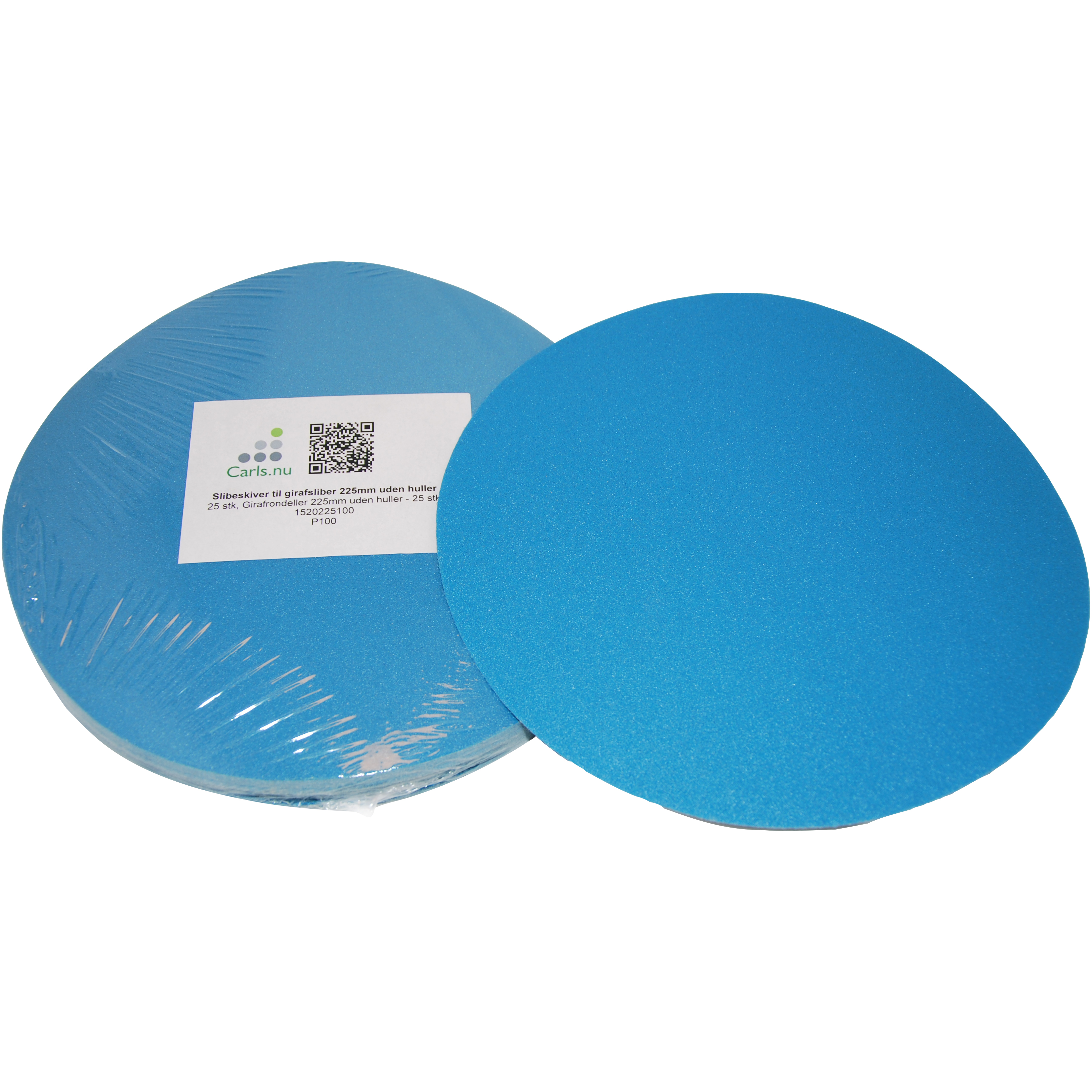 Carls.nu, Sliberondeller 150mm uden huller med velcro- 25 stk pakke Korn P40 Billede af Carls.nu, Sliberondeller 150mm uden huller med velcro- 25 stk pakke Korn P40