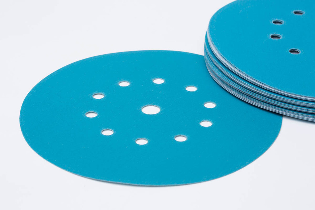 Sliberondeller 225mm velcro, 10+1 hul til Flex girafsliber - 25 stk Korn P40 Billede af Sliberondeller 225mm velcro, 10+1 hul til Flex girafsliber - 25 stk Korn P40